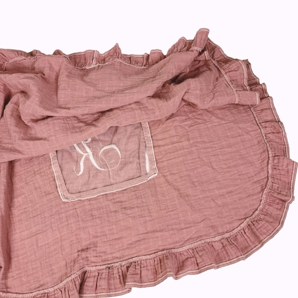 Muslin Car Seat Cover Pink Embroidered K - Picture 6 of 10